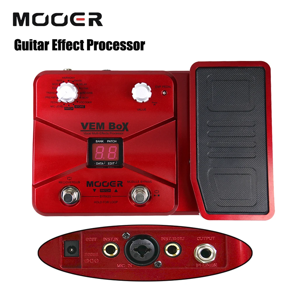 

Mooer VEM Box 8 Effect Modules Including 54 Types Portable Vocal Multi Guitar Processor Effects Pedal Supports Loop Vocoder