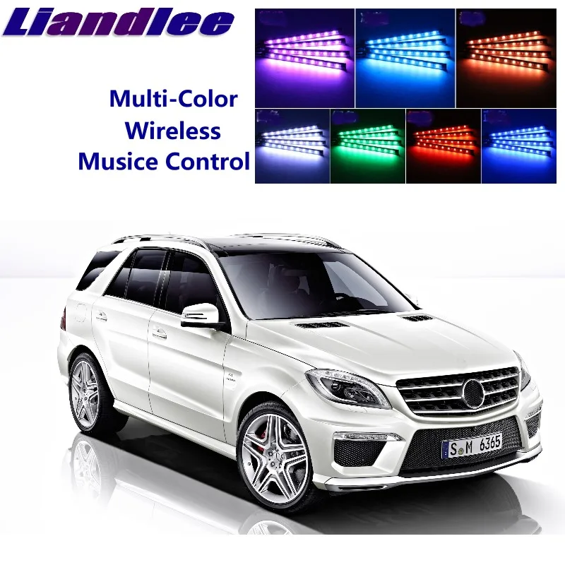 

LiandLee UnderDash Floor Light Interior Ambient Lamp For Mercedes Benz GLE ML MB W163 W164 W166 Car