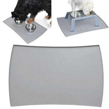 

Pet Silicone Mat Anti-slip Waterproof 40x60cm Arc Food Bowl Place Mats for Dogs Cats LBShipping