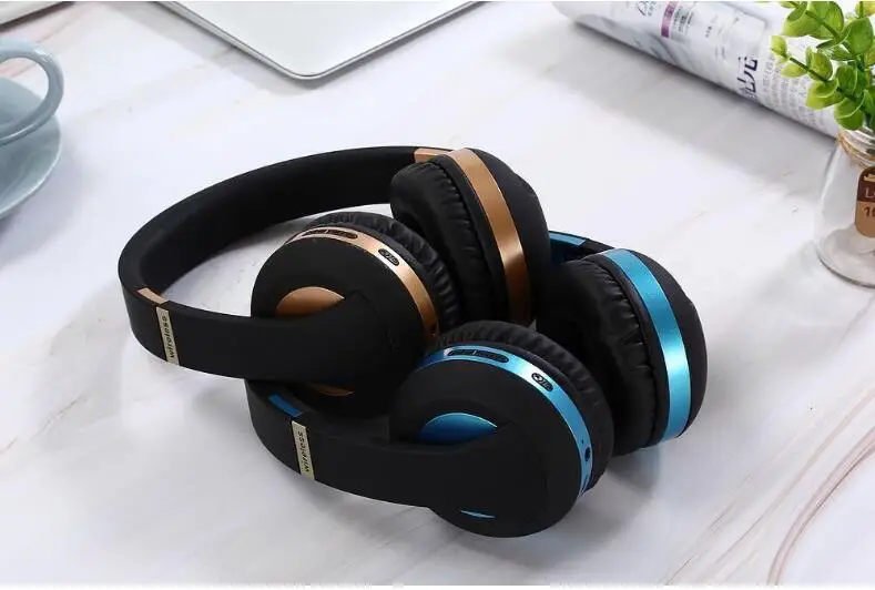 XUNIANGE TF card active noise canceling headphones wireless Bluetooth headset mobile phone computer bass bass music headset