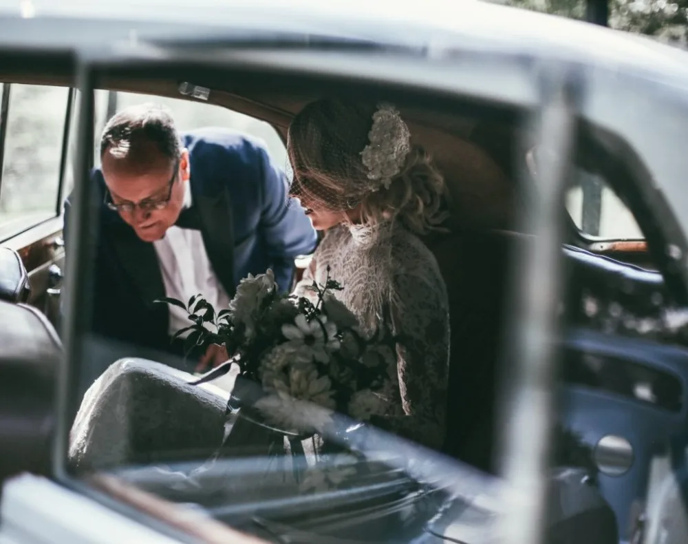 Robe De Mariage свадебное платье с длинным рукавом es Boho с высоким воротом изысканное кружевное с открытой спиной шикарное свадебное платье свадебные платья