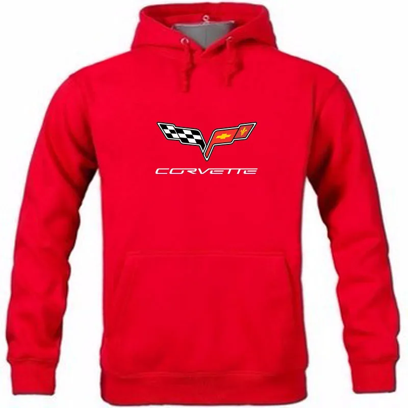 

Autumn and winter New Arrival Chevrolet corvette logo Printed pullover hoodie Sweatshirt Hooded Hoodies Pullover Hoody clothing