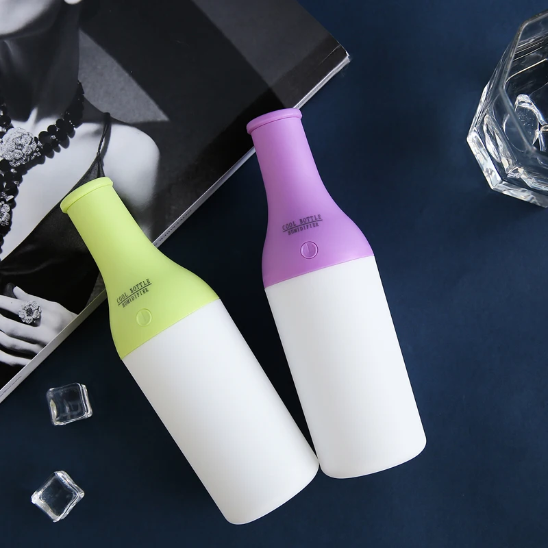 

Bottle Shape Ultrasonic Air Humidifier Mini USB Night Light Air Humidifier Fogger Aroma Oil Diffuser 4 Colors