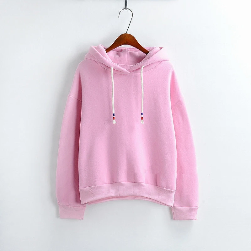 Women Hoodies Sweatshirts New Hot Sale Candy 10 Color Long