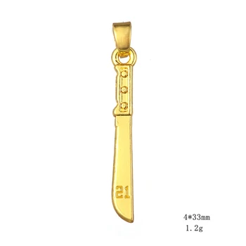 

Antique Gold Knife Pendant Ancient Charms For Handmade Jewelry Bracelets Necklace Making DIY Accessories
