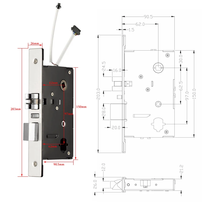 JCBL600 mortise