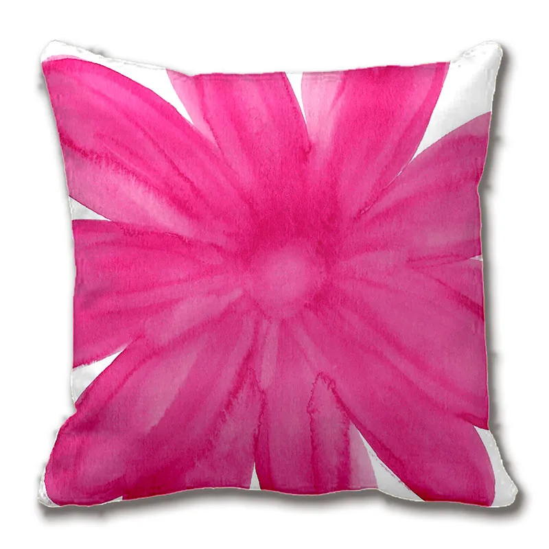 

Hot Pink Watercolor Flower Throw Pillow Case Decorative Cushion Cover Pillowcase Customize Gift By Lvsure For Car Sofa Seat