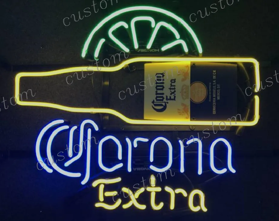 На заказ CORONA EXTRA glass неоновый свет знак пивной бар