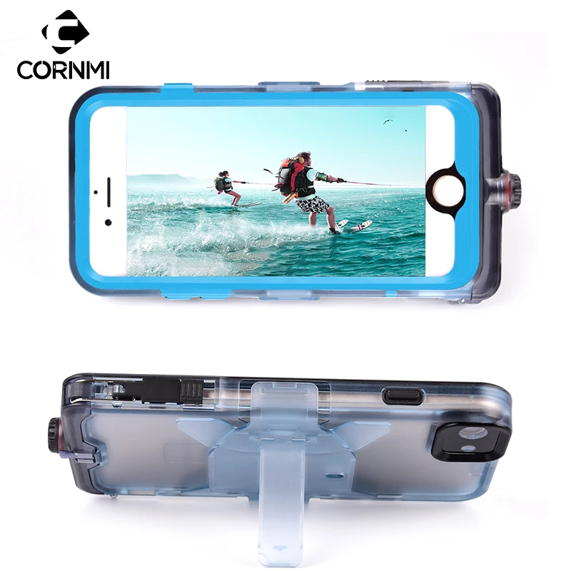

CORNMI Waterproof Phone Case For iPhone 7 4.7inch Full Coverage Protective Cover Stand Holder PC TPE Silicone