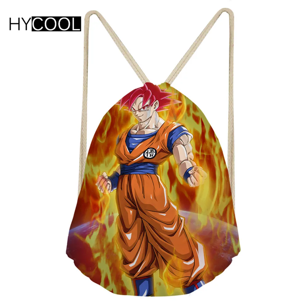 HYCOOL Men Sport Drawstring Bag For Shoes Gym Backpack Outdoor Training Athletic Bag Dragon Ball Printed Beach Storage Bag pack
