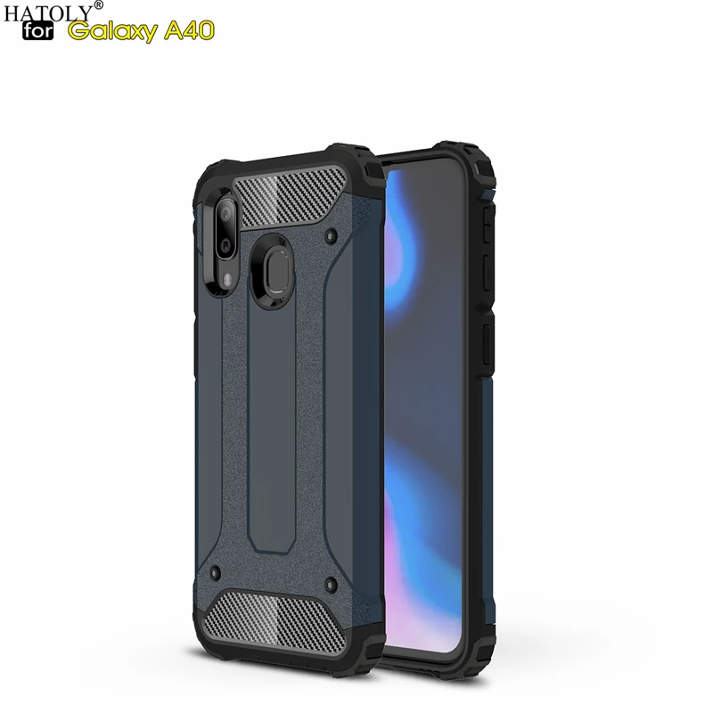 HATOLY For Coque Samsung Galaxy A40 Case Heavy Armor Slim Hard Rubber Tough Cover Silicon Phone On the for A405 | Мобильные телефоны