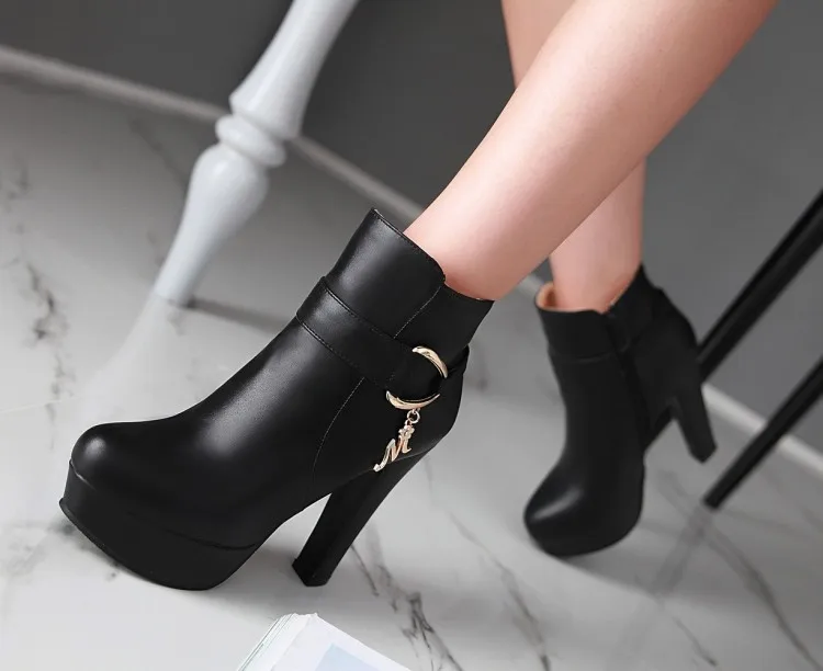 Womens Fashion Elegant Booties High Heels Shoes For Ladies Online Black And White Platform Ankle Boots Pink Beige15
