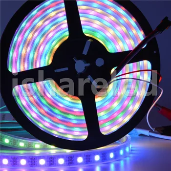 

5m DC5V SK6812 WS2812B 96LEDs/m WHITE 96 LEDs/m BLACK SMD 5050 RGB Dream addressable Color Pixel LED IP67 Strip Light