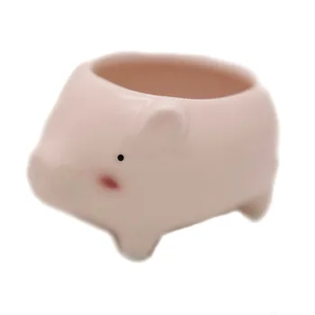 

Cute Kawaii Little Animals Ceramic Flowerpot Pig Elephant Hedgehog Planter On Sale Succulent Plants Flower Pot