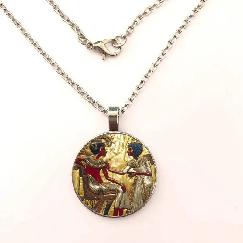 

DIY Customized Photos Egyptian Elements Pendant Necklace Glass Necklace Men and Women Necklace Jewelry Pendant Necklace