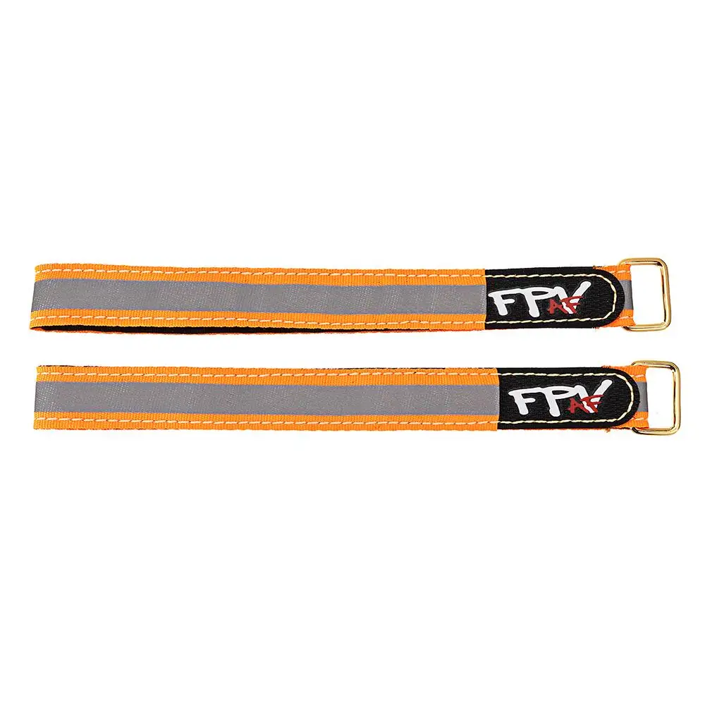 

2pcs RJX Reflective Battery Strap 20X350/400mm Thread Stitching Metal Buckle for RC Battery Accessories