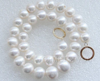 

ZCD 317+++ 12mm 16mm Natural real white freshwater pearls necklace
