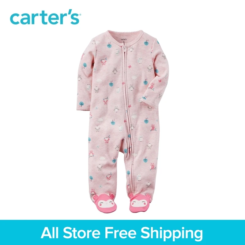 Carter’s 1-peice baby kids children clothing Neon Zip-Up Sleep & Play Spring&Fall 115G397
