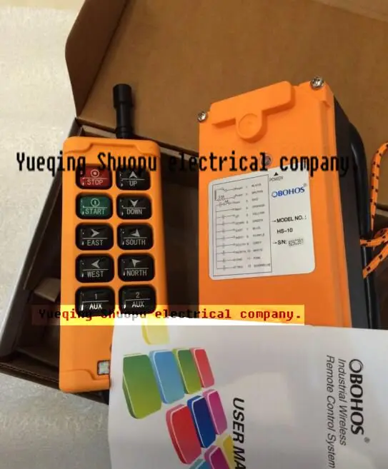 

HS-10 24VDC 4 Motions 10 Channels 1 Speed Hoist Crane Truck Radio Remote Control System Industrial remote controller switch