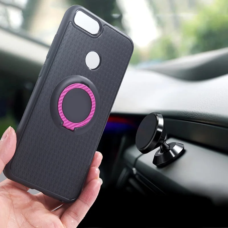 

Case For Huawei P Smart FIG-L21 FIG-LX1 case For Huawei P Smart case finger ring Stand Holder Magnetic Soft TPU case kimTHmall