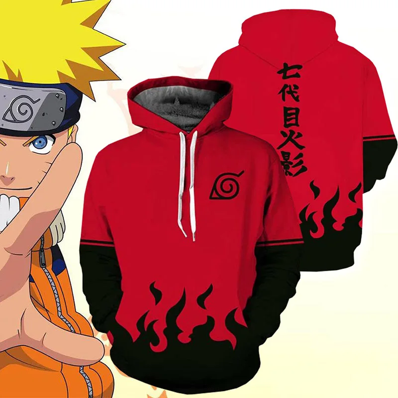 

Anime Hokage Ninjia hoodie Sweater Naruto Uzumak Long Sleeve Pullovers Hooded Jacket Sweatshirt cosplay costume