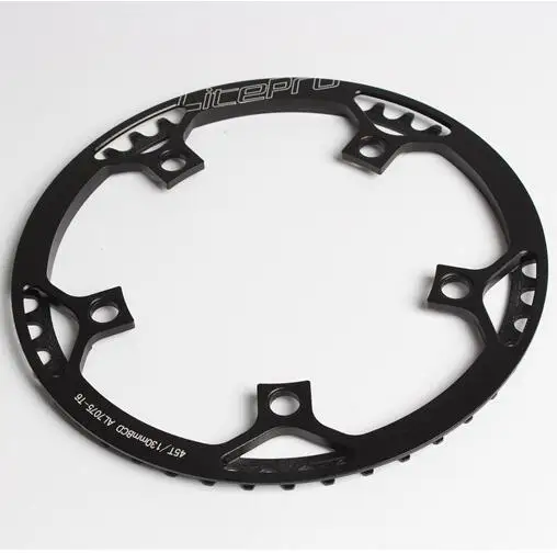 45T black chainring Litepro, коленчатая цепь, 130 BCD, складной велосипед, одна скорость, BMX, бензопила, AL7075, 170 мм, Кривошип, 130bcd, зуб, 45 T, 47 T, 53 T, 56 T, 58T - Цвет: 45T black chainring
