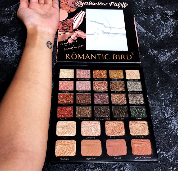 Maquillaje профессиональный макияж тени для век Палитра 28 цветов матовые мерцающие