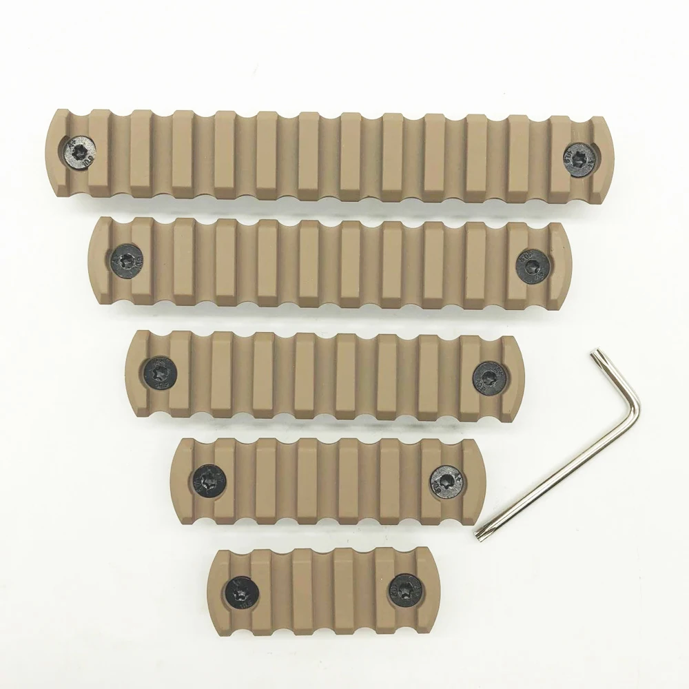 Сегменты рельсов Aplus 5/7/9/11/13 для Keymod / M lok Handguard Picatinny/Weaver Mount Adapter_Tan с цветным