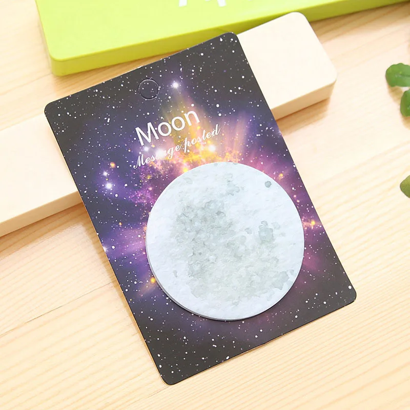 D-moon Милый кавайный креативный блокнот для заметок, блокнот для заметок, канцелярские товары, бумажные наклейки для заметок, офисные школьные принадлежности - Цвет: D-moon