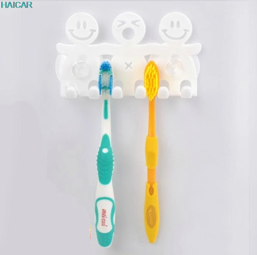 

Bathroom Sets Cartoon Sucker 5 Position Toothbrush Holder Suction Hooks jan26