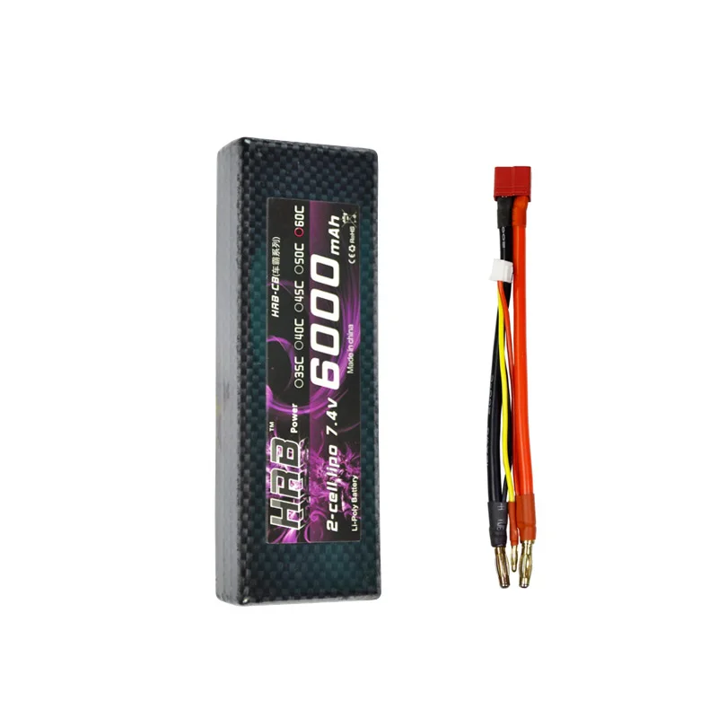 HRB 2S 7.4V 6000mAh 60C Hardcase Lipo