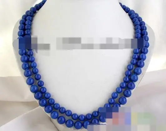 

song voge gem nanJ0352 2strands nature round lapis lazuli Necklace cutie clasp