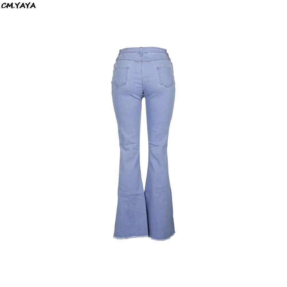 Новинка, женские длинные джинсы с дырками и вырезами, с высокой талией, с широкими штанинами, модная одежда для активного отдыха, длинные джинсовые штаны, летние брюки Y159