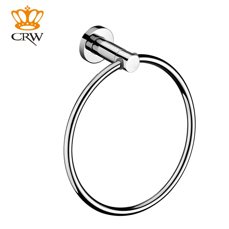 

CRW Bathroom Towel Ring Holder Wall Mounted Brass+Stainless Steel Chrome 90004