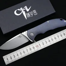 CH3504 Флиппер складной нож S35VN лезвие шарикоподшипники TC4 титановая ручка для кемпинга охотничьи карманные Фруктовые Ножи EDC инструменты