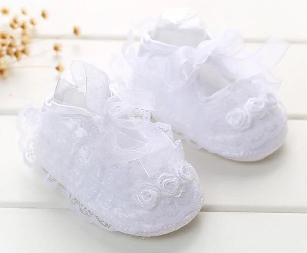 satin baby shoes christening