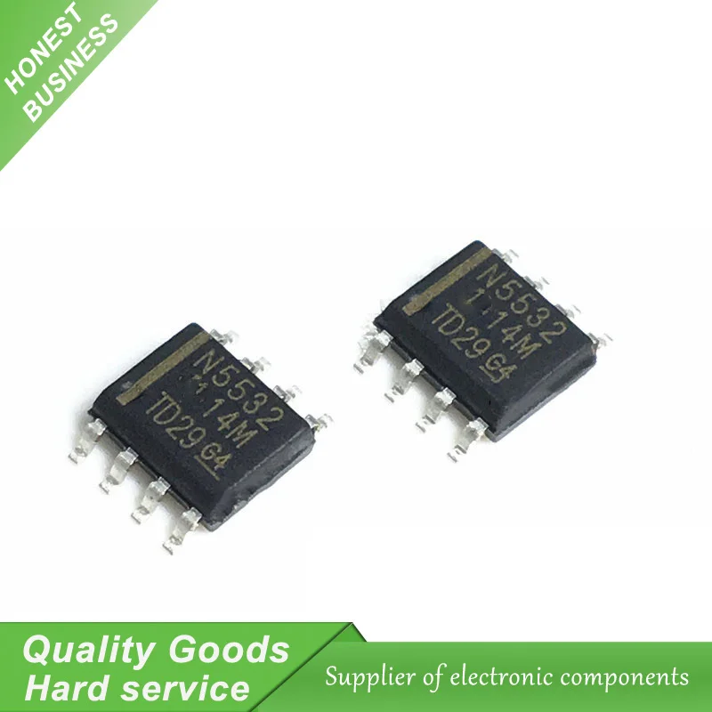 20 шт. новый оригинальный операционный усилитель NE5532 NE5532N NE5532DR 5532 SOP8 Dual Opampm|amplifier 2| |