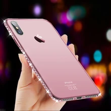 

Bling Diamond Case For iphone 8 7 plus iphone XS Max Transparent Soft Crystal TPU Cover For iphone 6 s 6s Plus iphone XR 5s Case