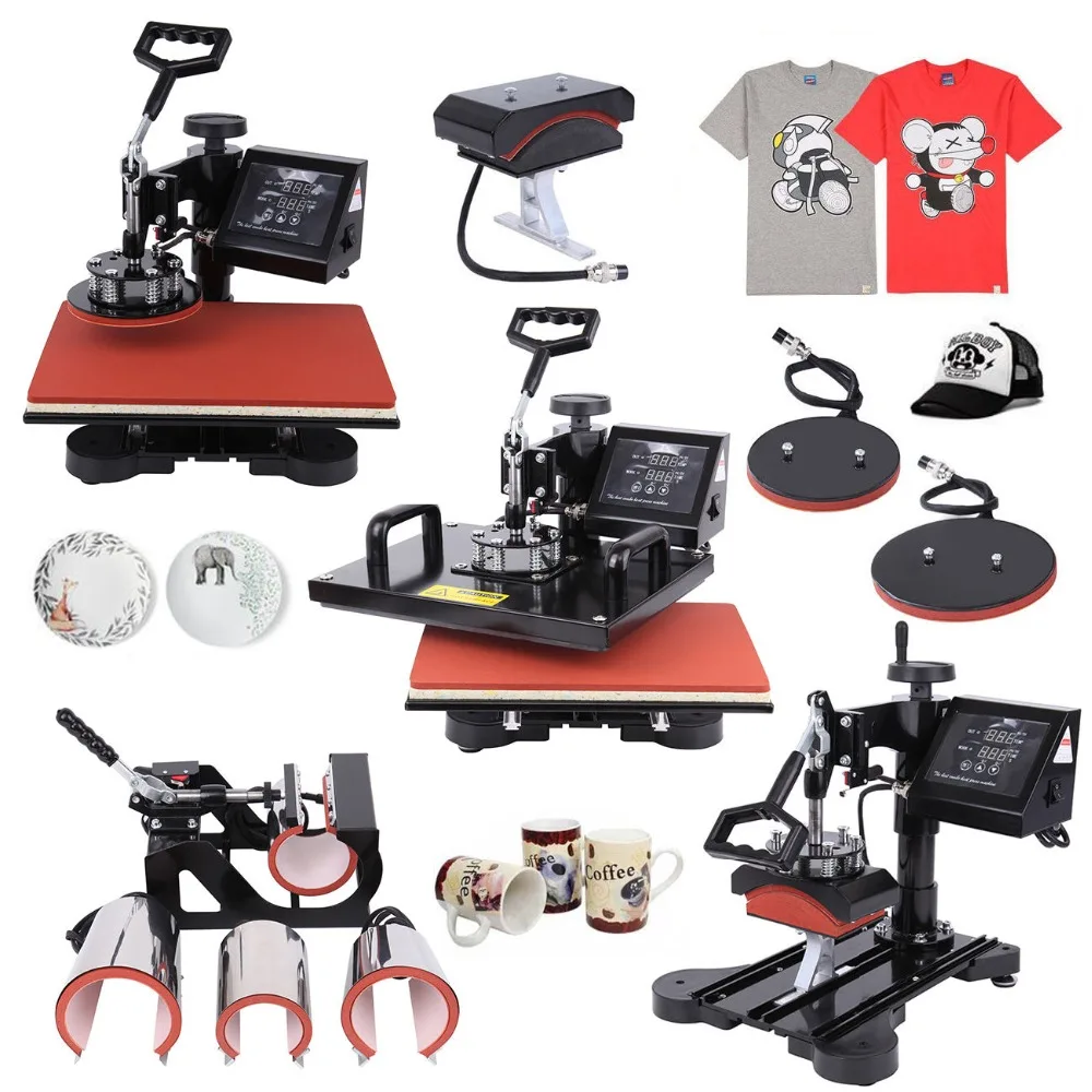 

Ship from DE! Advanced 8 In 1 Combo Heat Press Transfer Machine Sublimation Heat Press For Plate Mug Cap T-Shirt Phone case