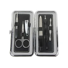 6 шт./компл. лучший профессиональный роскошные французские кружева с длинным Для мужчин мужской путешествия по уходу за ногтями для маникюра и педикюра, кусачки для маникюра подарочный набор инструментов продукта