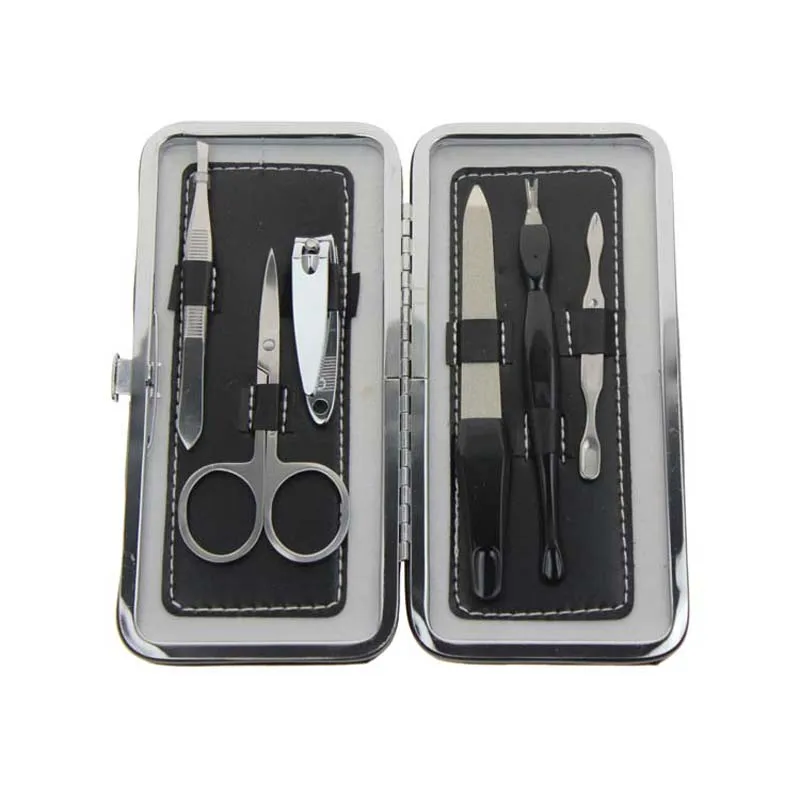 

6Pcs/Set Best Professional Luxury French Long Men Male Travel Nail Care Manicure Pedicure Nail Clipper Gift Set Kit Tool Product