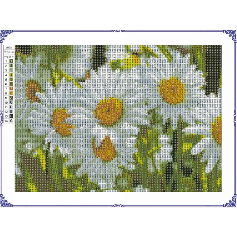 

Art Flower Daisies 5D Diamond Painting Embroidery Cross Crafts Stitch Kit Decor