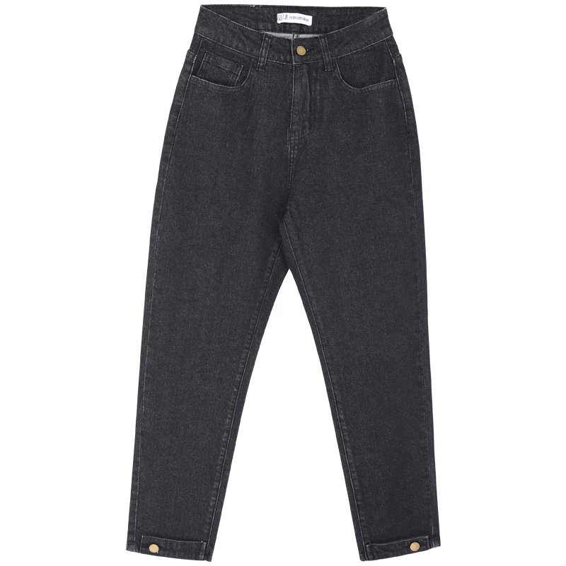 Женские шаровары LEIJIJEANS черные свободные джинсы со средней талией в стиле ретро