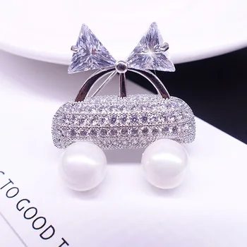 

ZH select Colour Fashion shell pearl brooch woman personality garment Dresses Multi-use Jewelry Corsage