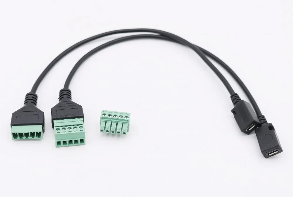 1 шт. Micro USB 5 Pin 2,0 Женский до 5 Pin винтовой разъем с щит пайки Терминал штекер Кабель-адаптер шнур 30 см/1 фут