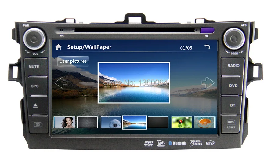 Clearance 8 inch Car DVD Player for Toyota corolla (2006-2011) Audio Video GPS Navigation TV Bluetooth Radio 3G+Free GPS map 5