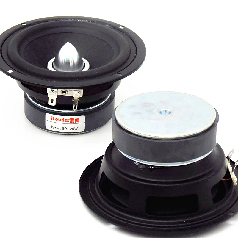 4.5 inch medium tweeter with treble cup full frequency speaker full range speaker 20W speakers fullrange 1 pairs/2pcs