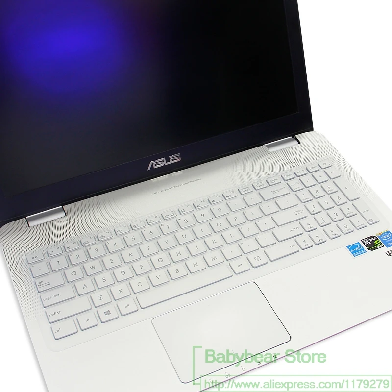 15 дюймовый ноутбук Клавиатура Защитная крышка для Asus 15," A52X B53S K53T K55D K73T N53D N53S N53T P53S X53B X53S X54H X55VD - Цвет: clear