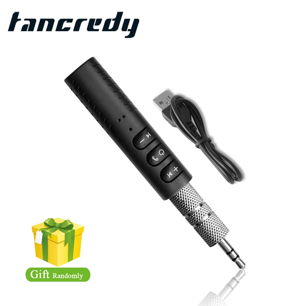 

Tancredy Bluetooth Aux Audio Receiver Adapter 4.1 Bluetooth Hands Free Car Kit 3.5mm jack Aux Bluetooth Handsfree Music Receiver