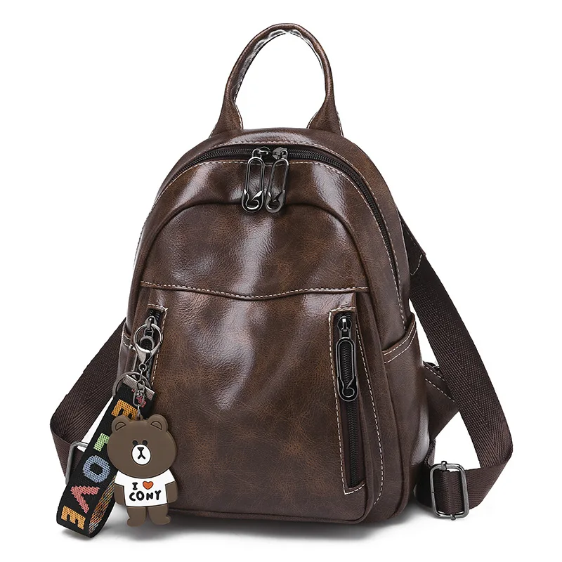 

SGARR Women PU Leather School Backpacks For Teenage Girls High Quality Female Travel Bag New Fashion Vintage Small Shoulder Bag